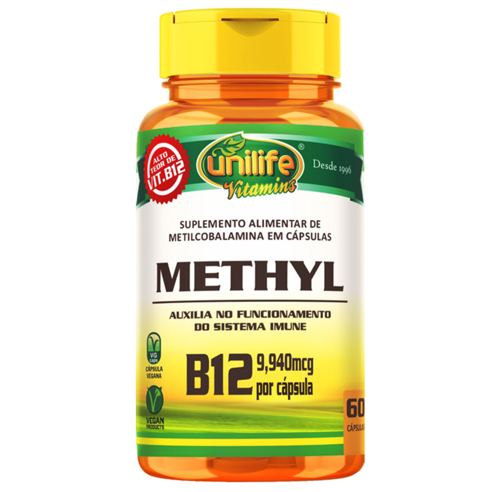VITAMINA B12 METILCOBALAMINA UNILIFE 60 CáPSULAS