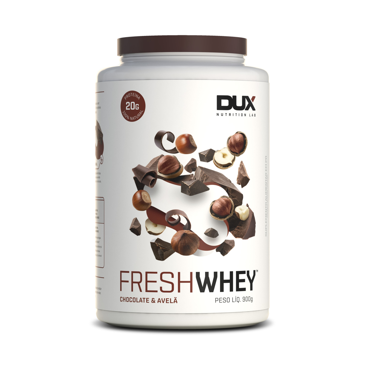 Whey Protein Fresh Whey DUX Nutrition Chocolate e Avelã 900g