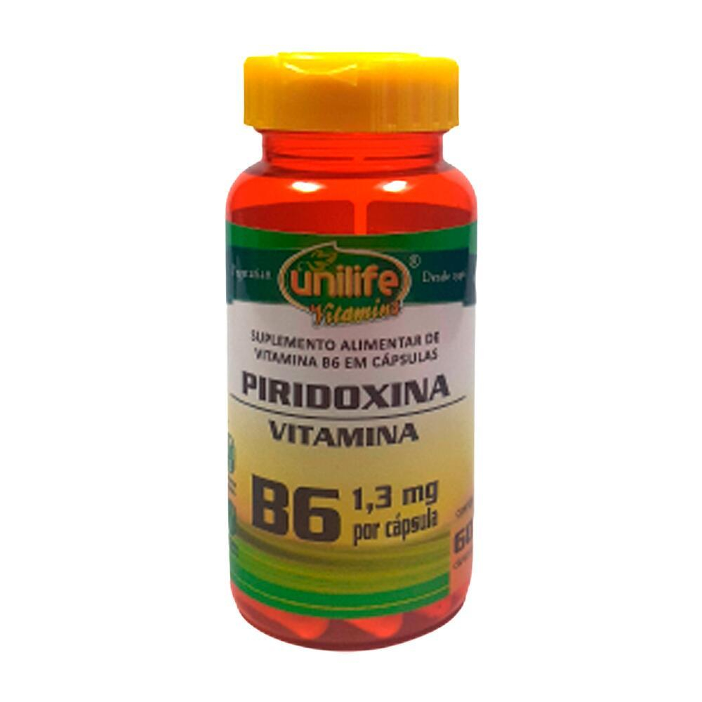 VITAMINA B6 PIRIDOXINA - UNILIFE - 60 CáPSULAS Menor preço em VITAMINA B6 PIRIDOXINA - UNILIFE - 60 CáPSULAS