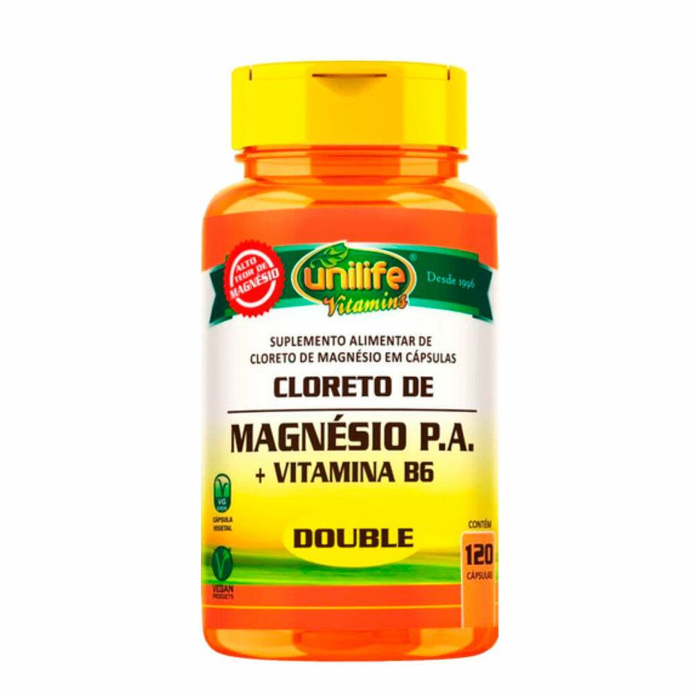 CLORETO DE MAGNéSIO P.A + VITAMINA B6 - UNILIFE - 120 CáPSULAS Menor preço em CLORETO DE MAGNéSIO P.A + VITAMINA B6 - UNILIFE - 120 CáPSULAS