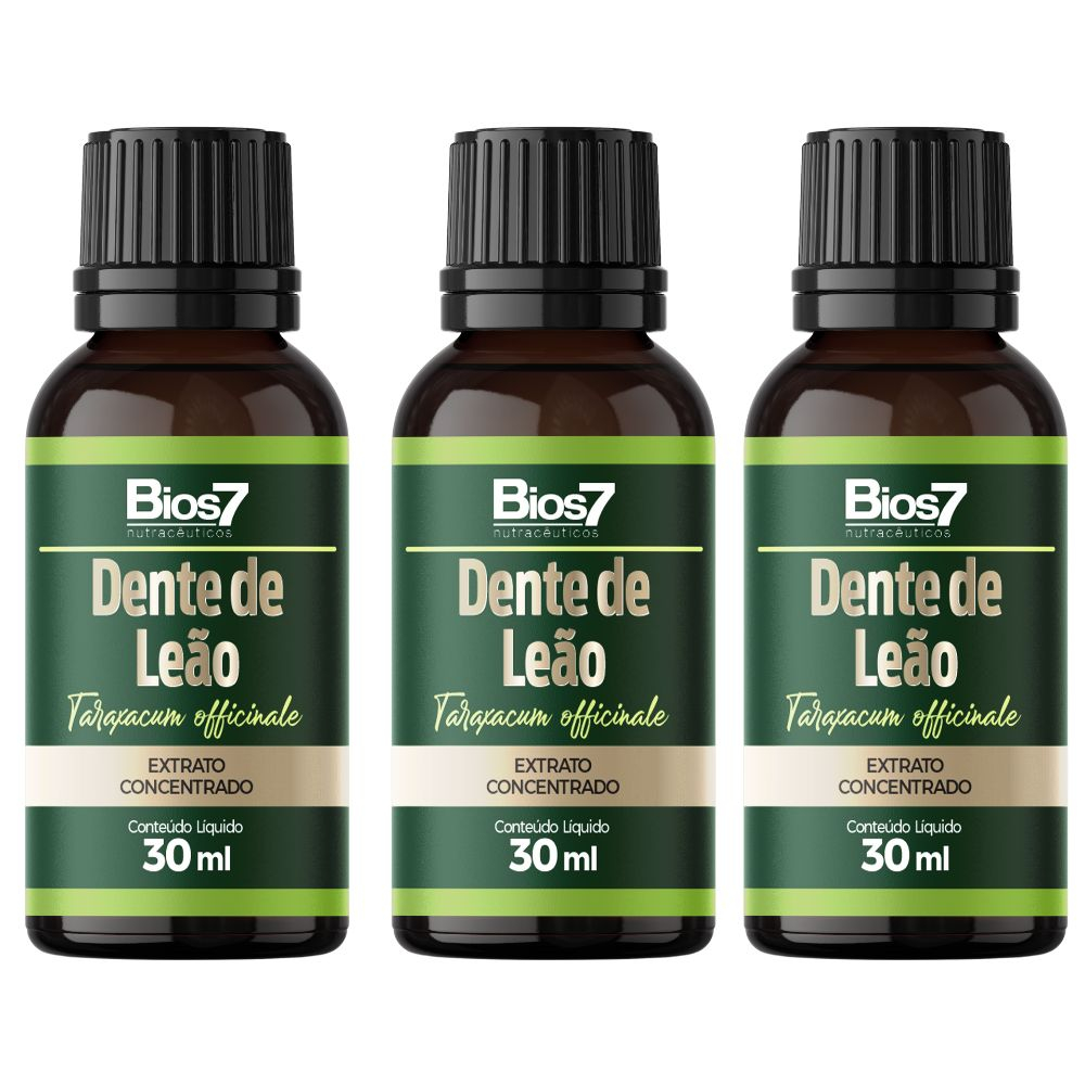 KIT 3X DENTE DE LEãO EM GOTAS EXTRATO CONCENTRADO 30ML - BIOS7 Menor preço em KIT 3X DENTE DE LEãO EM GOTAS EXTRATO CONCENTRADO 30ML - BIOS7
