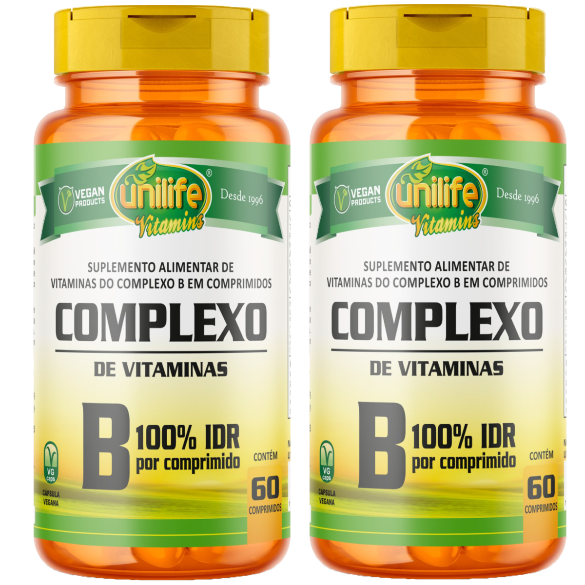 COMPLEXO B VITAMINAS 2 X 60 CáPSULAS - UNILIFE Menor preço em COMPLEXO B VITAMINAS 2 X 60 CáPSULAS - UNILIFE
