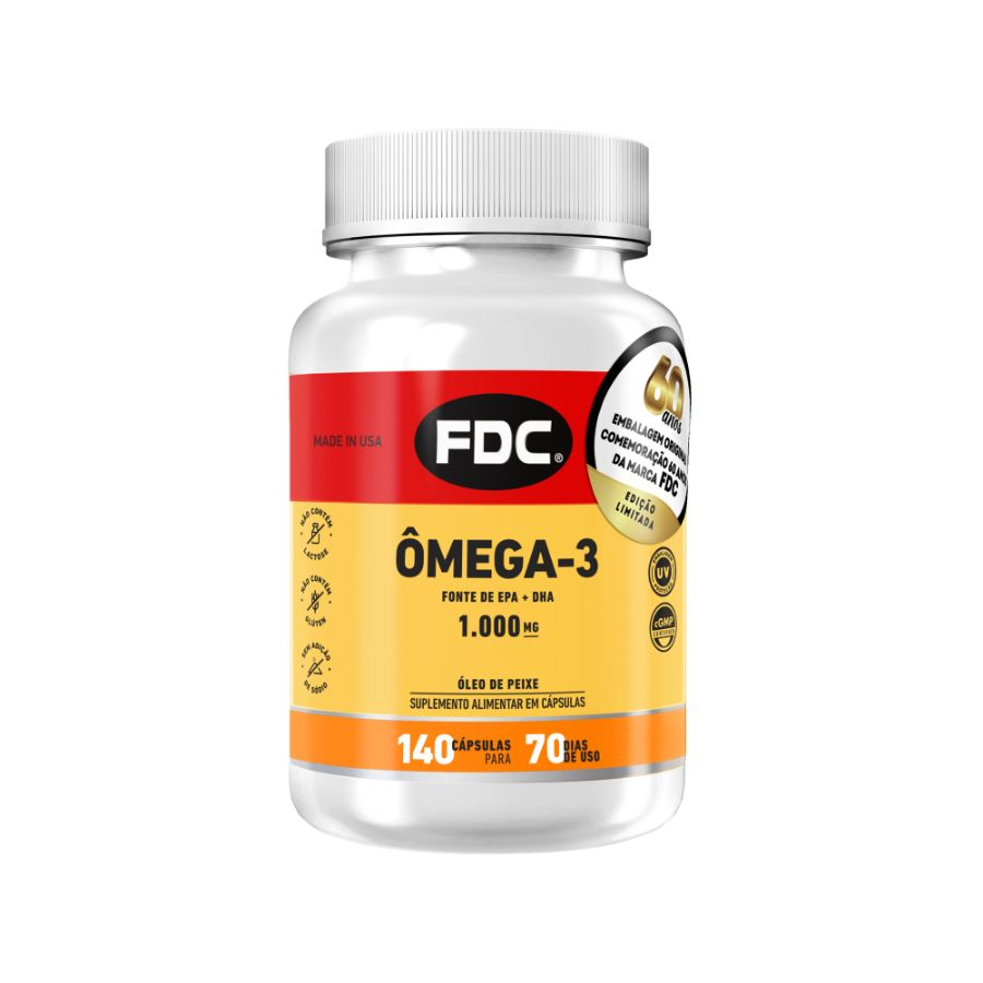 OMEGA 3 1000MG (140 CAPS) - FDC VITAMINAS Menor preço em OMEGA 3 1000MG (140 CAPS) - FDC VITAMINAS