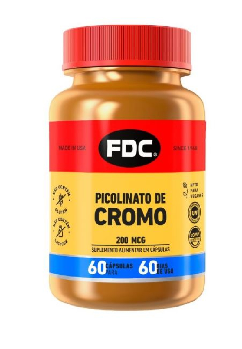 PICOLINATO DE CROMO 200MCG (60 CáPSULAS) - FDC VITAMINAS
