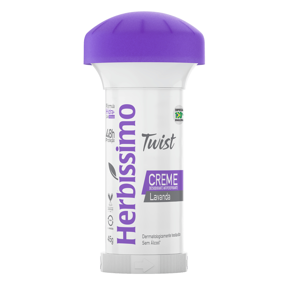 DESODORANTE TWIST ANTITRANSPIRANTE LAVANDA HERBISSIMO 45G é ruim? DESODORANTE TWIST ANTITRANSPIRANTE LAVANDA HERBISSIMO 45G é boa?