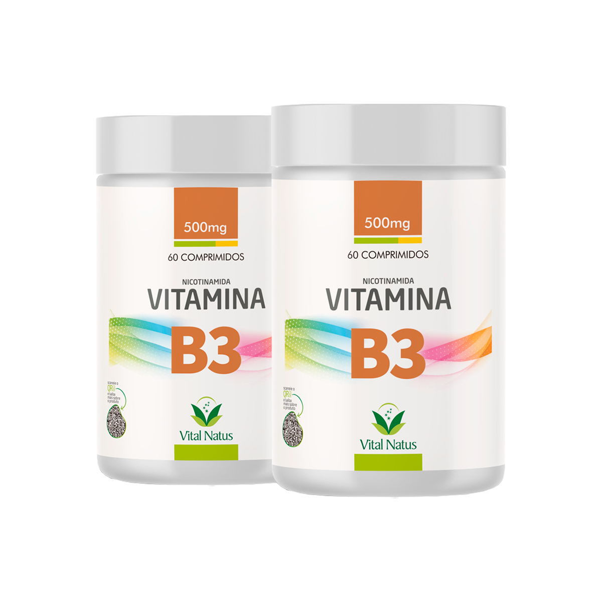 NICOTINAMIDA 500MG - VITAMINA B3 - 120 COMPRIMIDOS 2X60COMPS