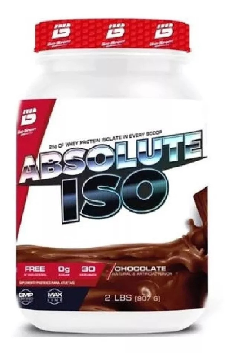 WHEY PROTEIN ISOLADO ABSOLUTE ISO 907 G ( 2 LBS ) BIO SPORT SABOR CHOCOLATE