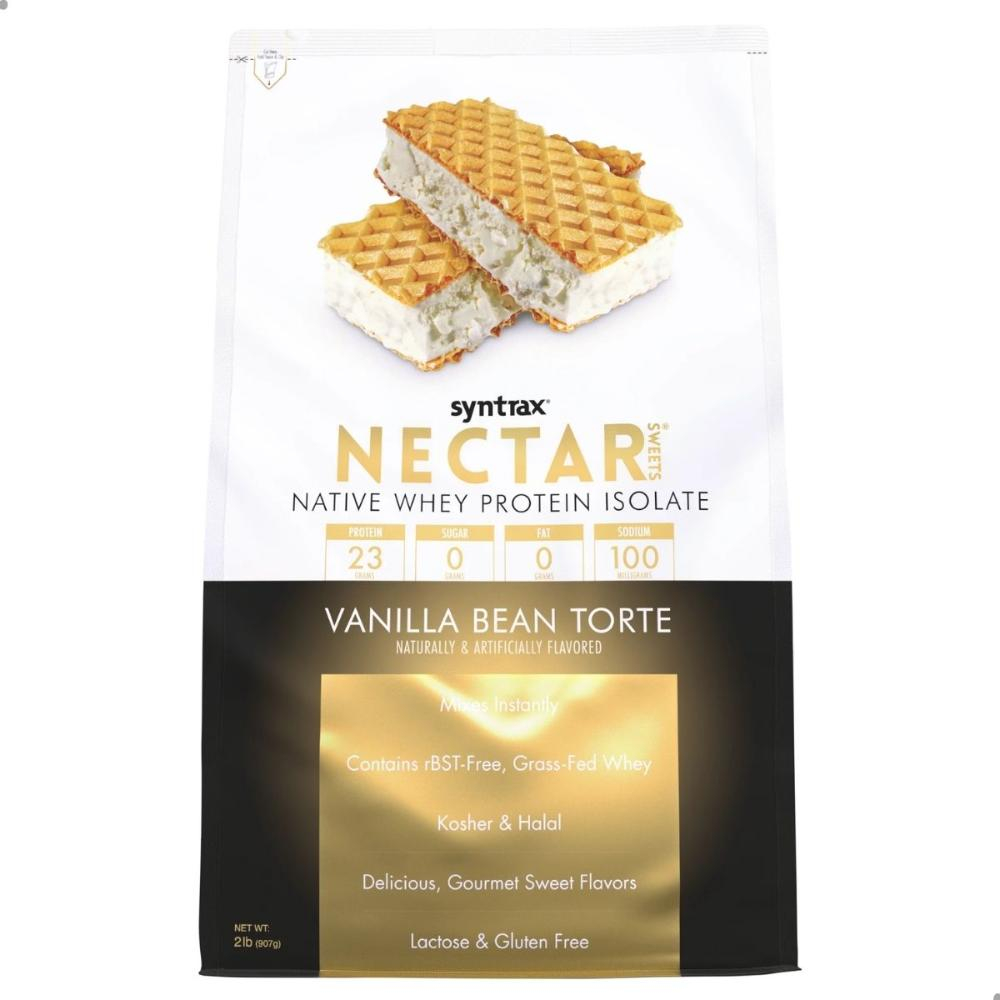 WHEY PROTEIN ISOLATE NATIVE NECTAR SWEETS 907G 2LBS SYNTRAX Vanilla Bean Torte