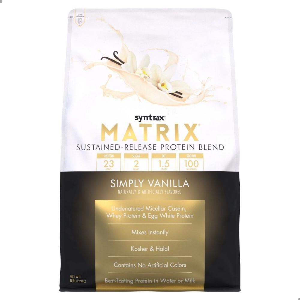 BLEND PROTEIN SUSTAINED RELEASE MATRIX 2,27KG 5LBS SYNTRAX Simply Vanilla