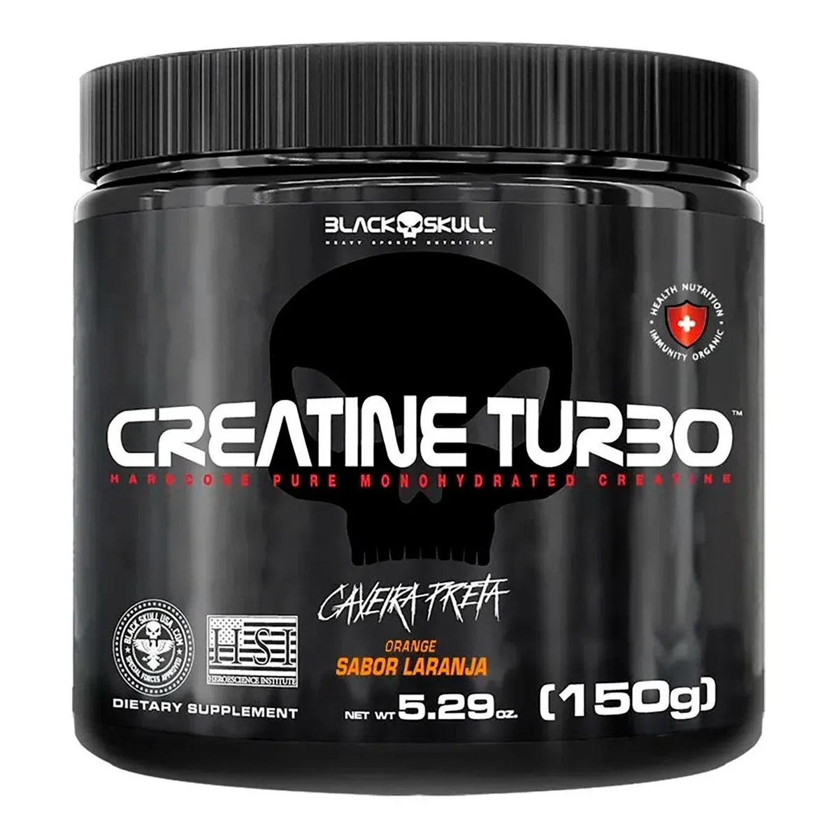 CREATINA TURBO 150G - BLACK SKULL 150 G Laranja Menor preço em CREATINA TURBO 150G - BLACK SKULL 150 G Laranja