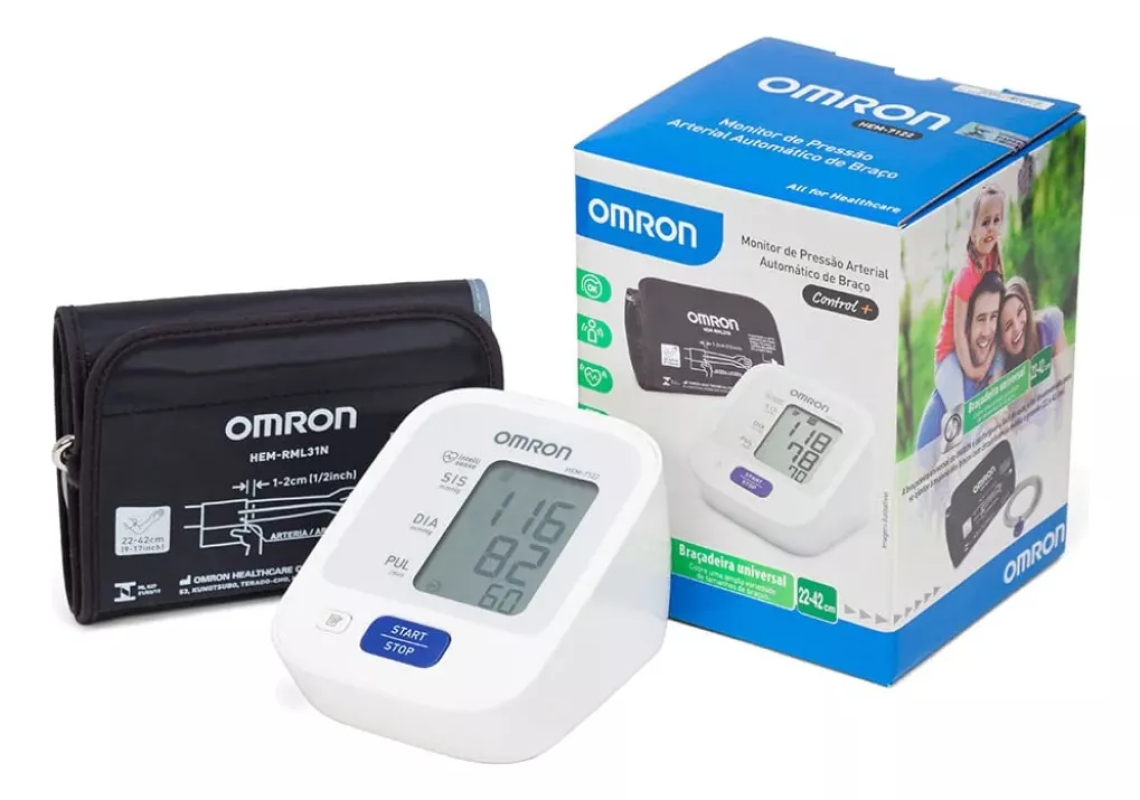 APARELHO MEDIDOR DE PRESSãO DIGITAL BRAçO OMRON HEM-7122 Menor preço em APARELHO MEDIDOR DE PRESSãO DIGITAL BRAçO OMRON HEM-7122