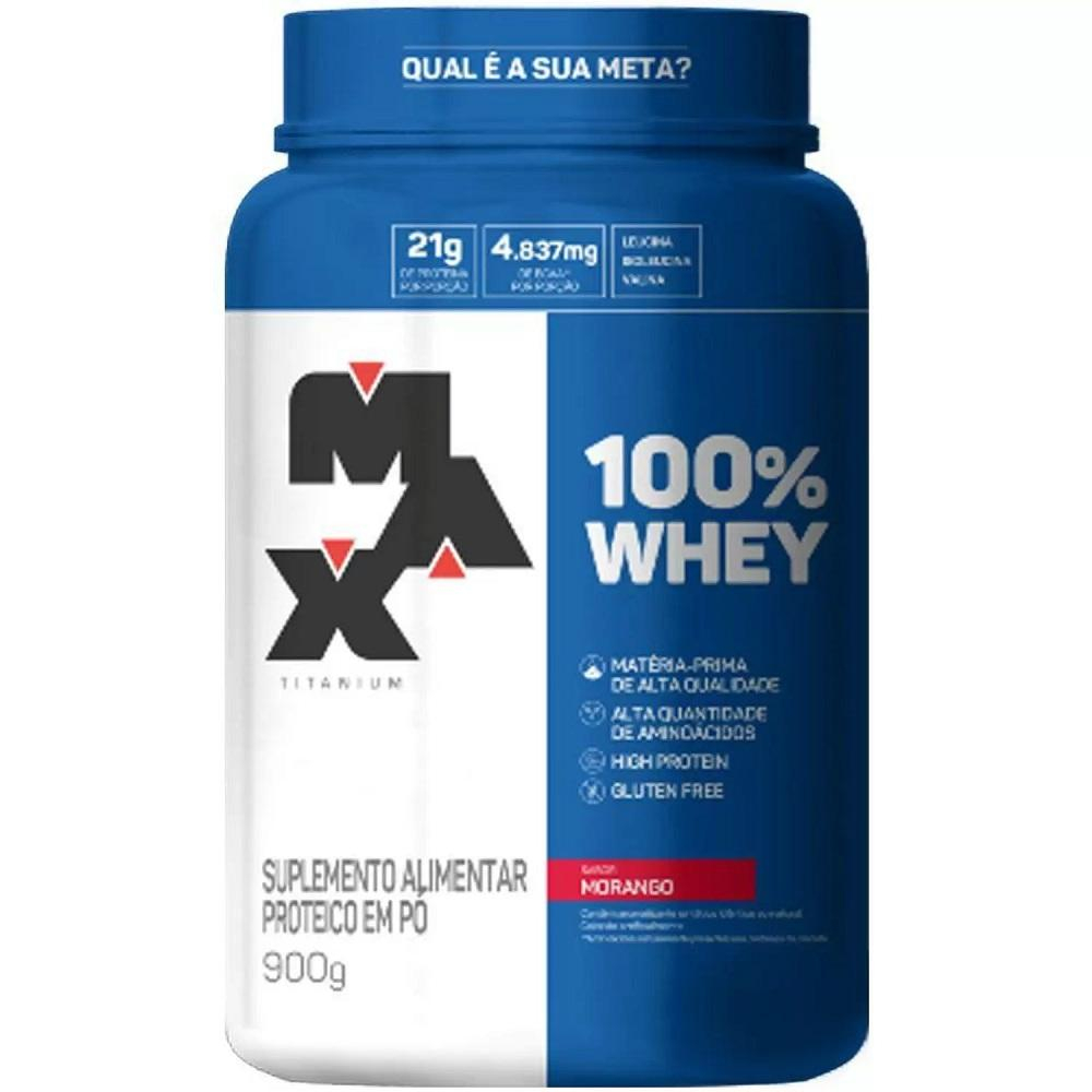 WHEY 100% CONCENTRADO POTE MAX TITANIUM 900G
