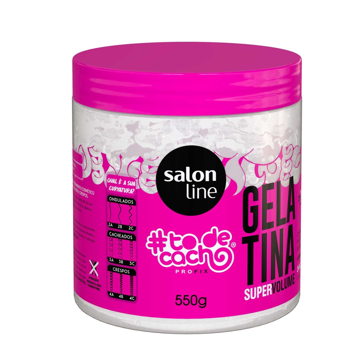 GELATINA SALON LINE #TODECACHO SUPER VOLUME 550G Menor preço em GELATINA SALON LINE #TODECACHO SUPER VOLUME 550G