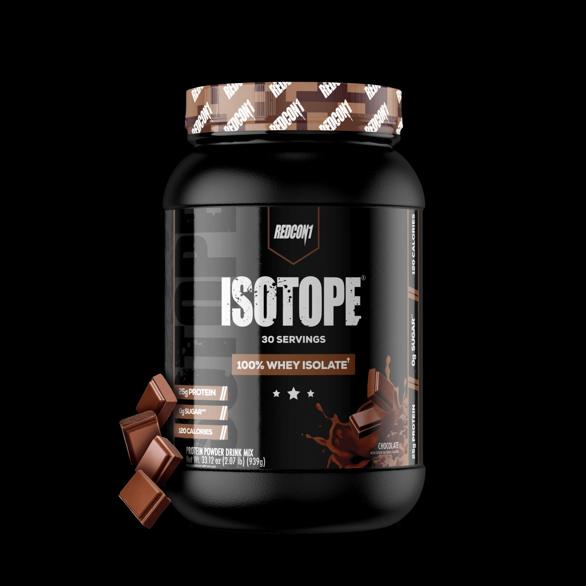 ISOTOPE WHEY PROTEIN ISOLADA 2LBS/939G CHOCOLATE REDCON 1