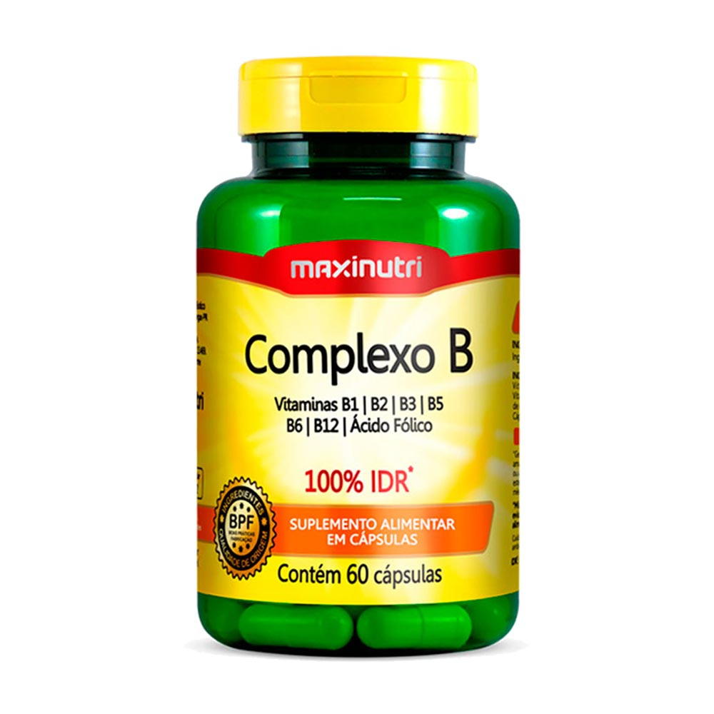 COMPLEXO B 100% IDR COM 60 CAPSULAS MAXINUTRI Menor preço em COMPLEXO B 100% IDR COM 60 CAPSULAS MAXINUTRI