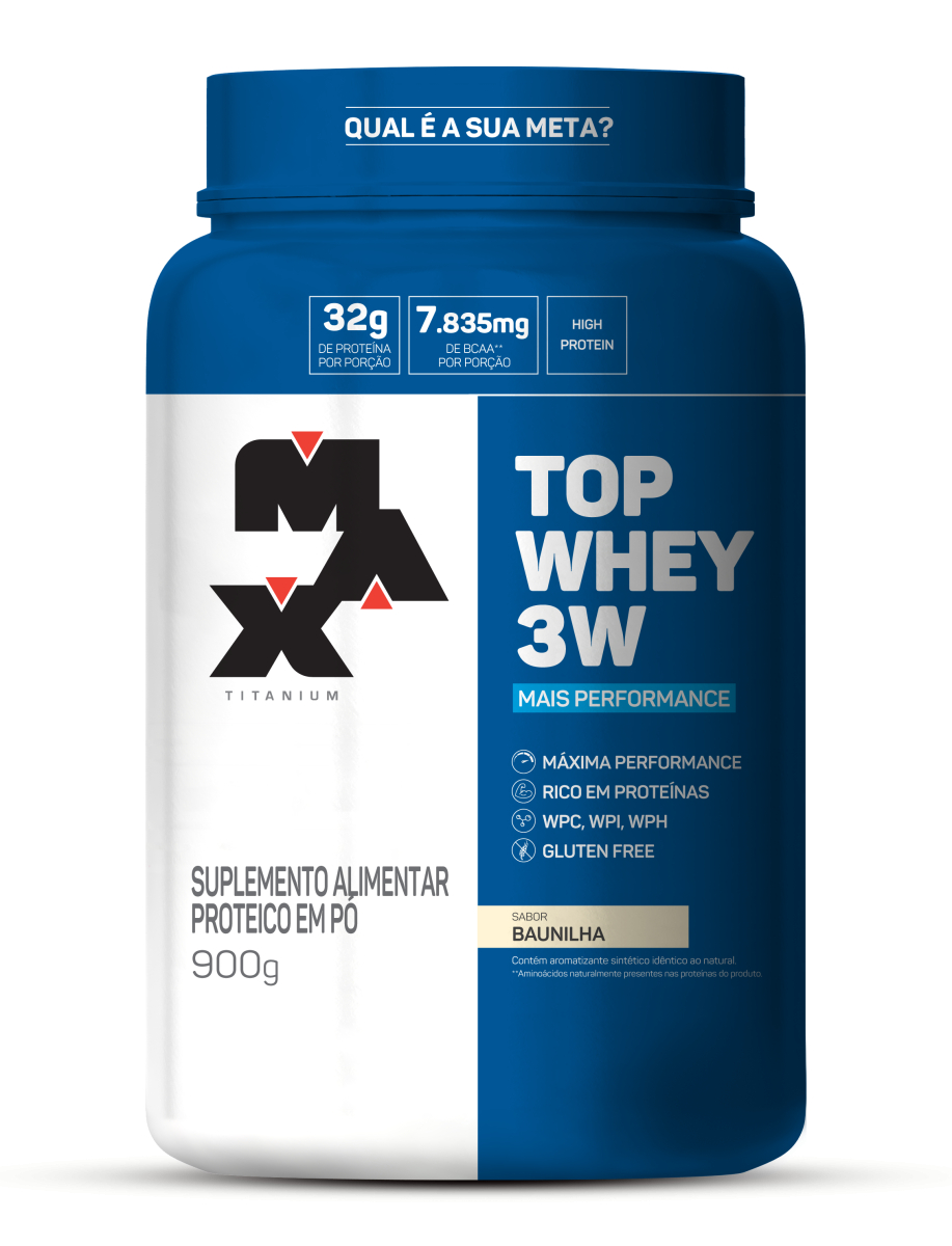 TOP WHEY 3W MAIS PERFORMANCE 900G MAX TITANIUM