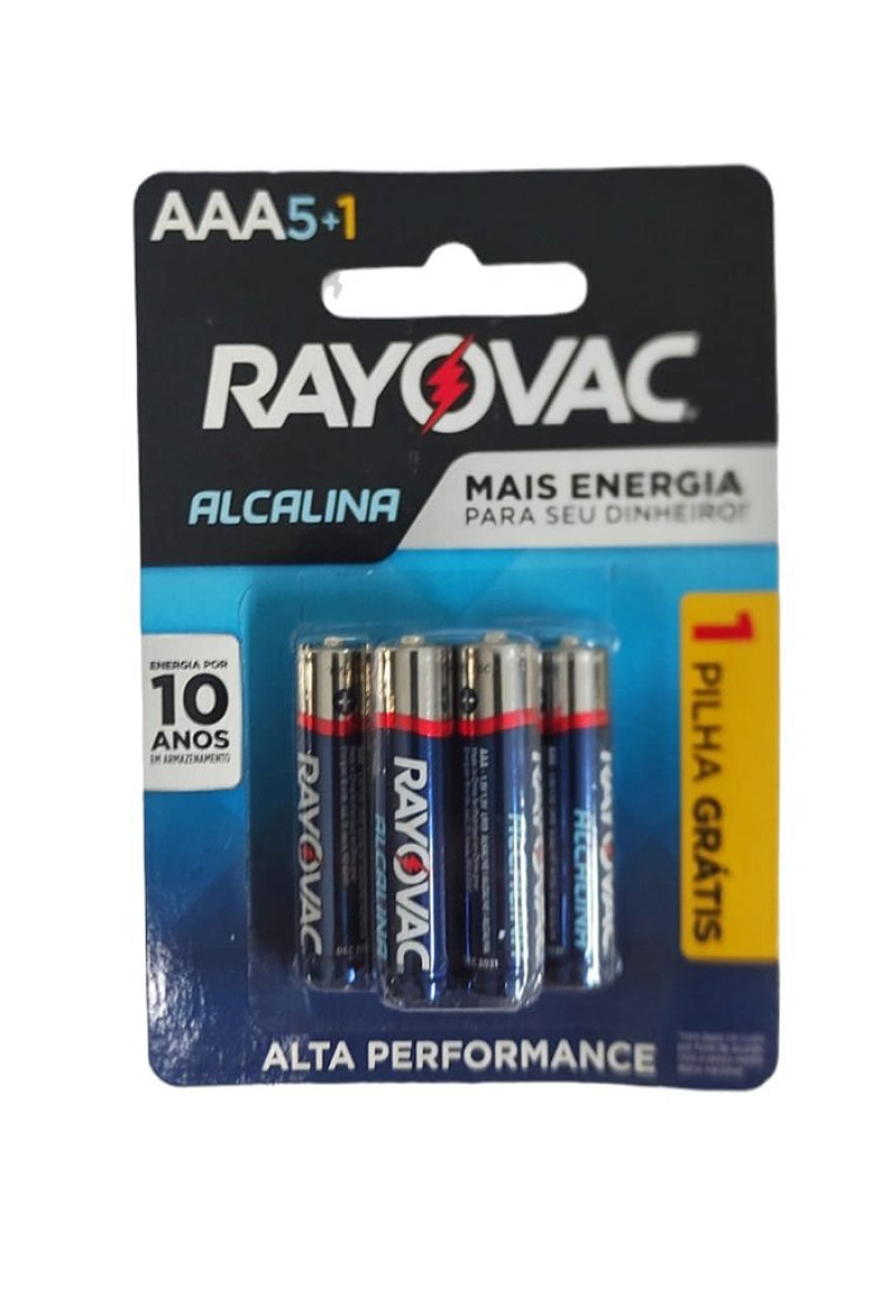PILHA PALITO AAA ALCALINA PAGUE 5 LEVE 6 RAYOVAC Menor preço em PILHA PALITO AAA ALCALINA PAGUE 5 LEVE 6 RAYOVAC