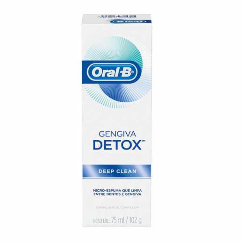 PASTA DE DENTE ORAL-B GENGIVA DETOX DEEP CLEAN COM 102G