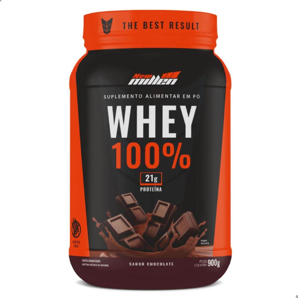 WHEY 100% 21G DE PROTEíNA 900G NEW MILLEN Chocolate