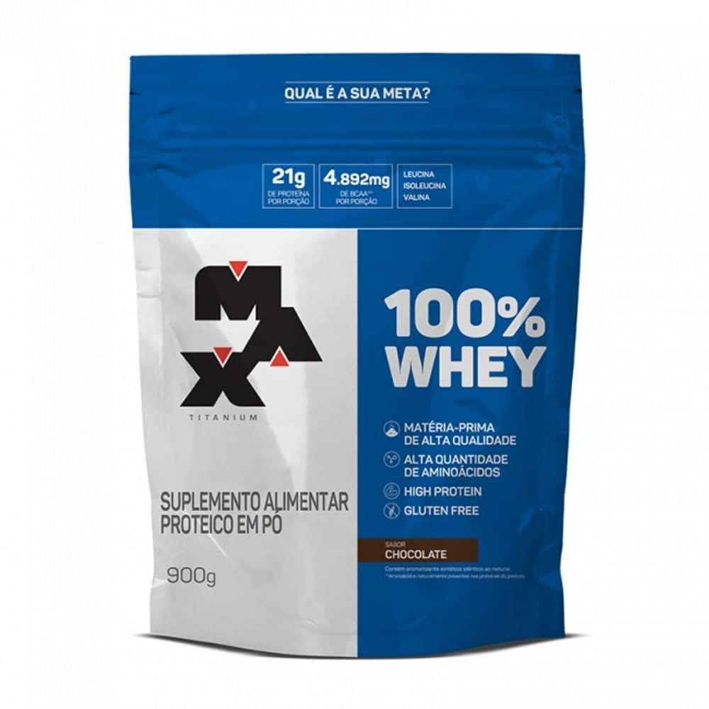 WHEY 100% CONCENTRADO SACHê MAX TITANIUM 900G Menor preço em WHEY 100% CONCENTRADO SACHê MAX TITANIUM 900G