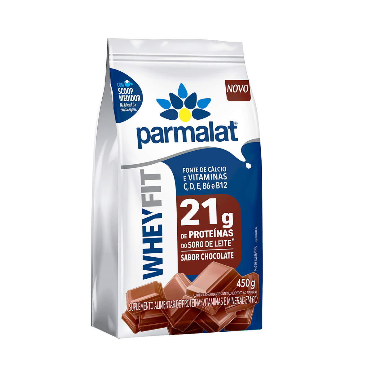WHEY PROTEIN SABOR CHOCOLATE PARMALAT WHEYFIT 450G