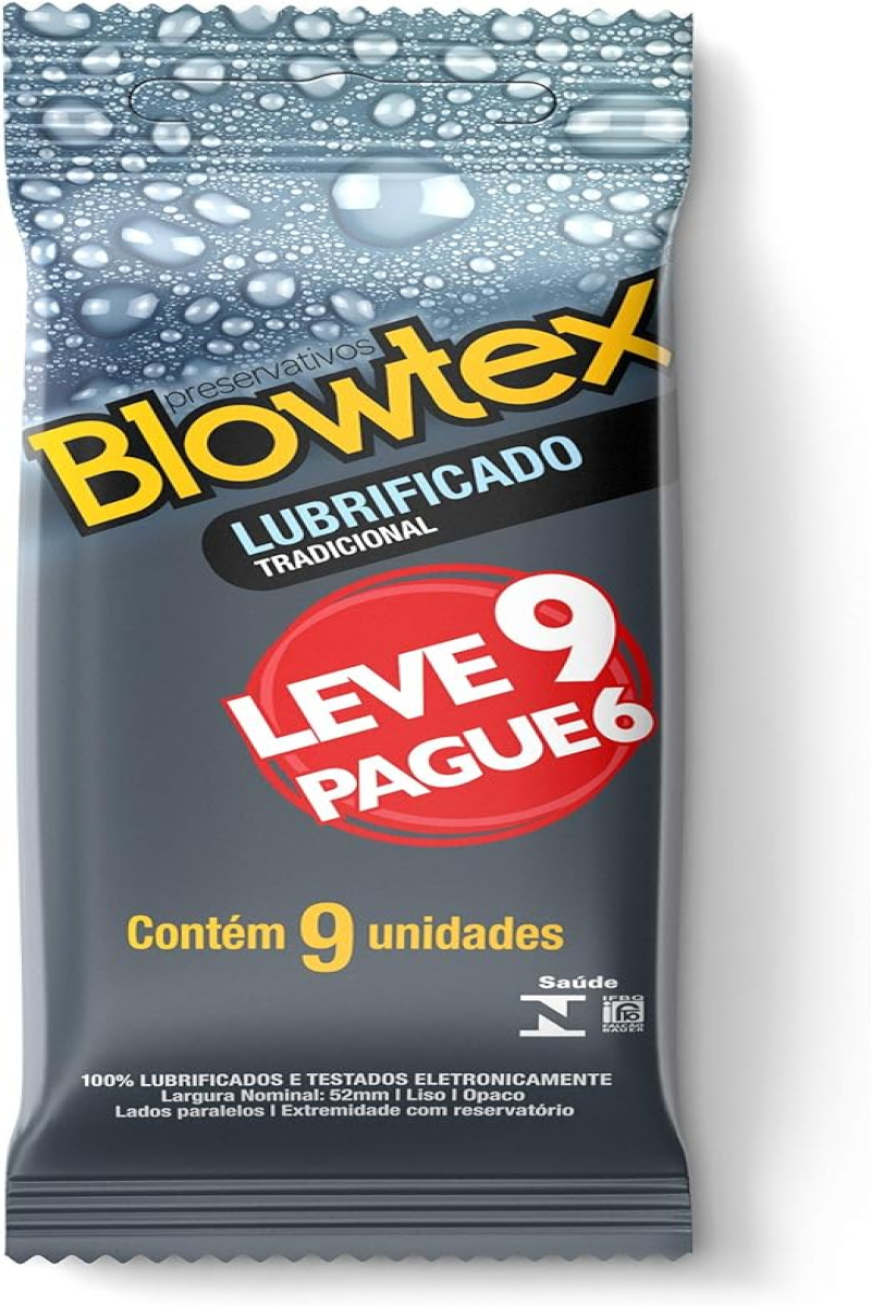 PRESERVATIVO BLOWTEX- SENSAçãO NATURAL ELITE L9P6 - 9 UNIDADES