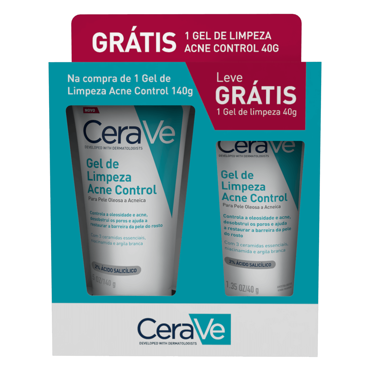 Promo Pack Gel de Limpeza Cerave Acne Control 140g + Grátis 40g é ruim? Promo Pack Gel de Limpeza Cerave Acne Control 140g + Grátis 40g é boa?
