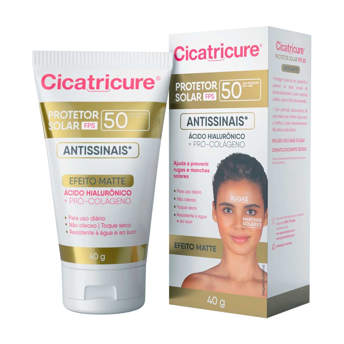 Protetor Solar Cicatricure Antissinais FPS50 Efeito Matte com 40g Menor preço em Protetor Solar Cicatricure Antissinais FPS50 Efeito Matte com 40g