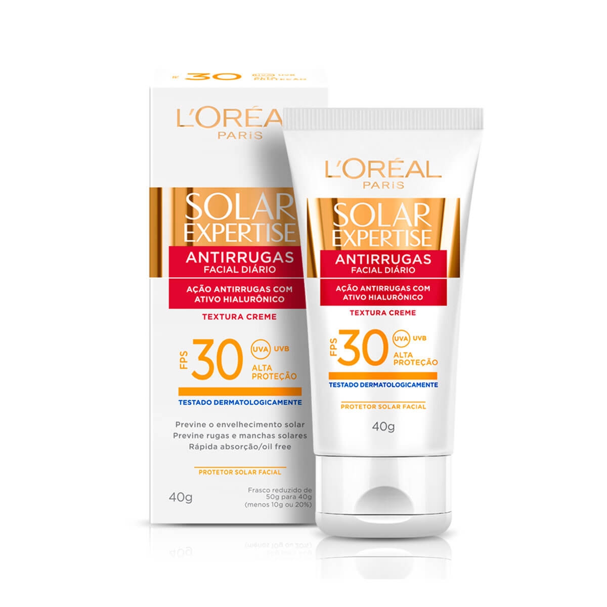 Protetor Solar Facial L'Oréal Expertise Antirrugas FPS30 com 40g 40g