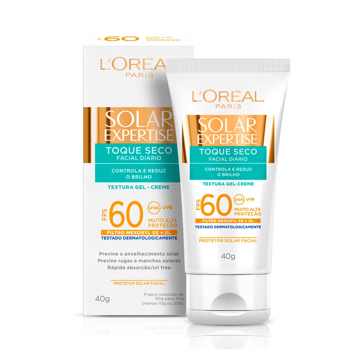 Protetor Solar Facial L'Oréal Expertise Toque Seco FPS60 com 40g 40g