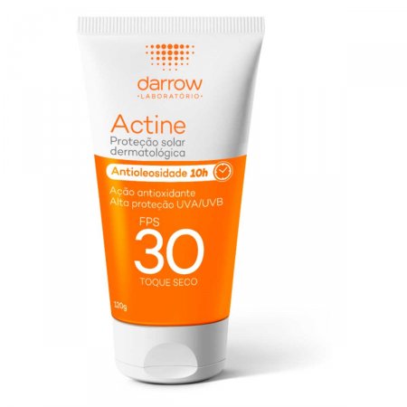Protetor Solar Facial Darrow Actine Antioleosidade Sem Cor FPS 30 com 120g