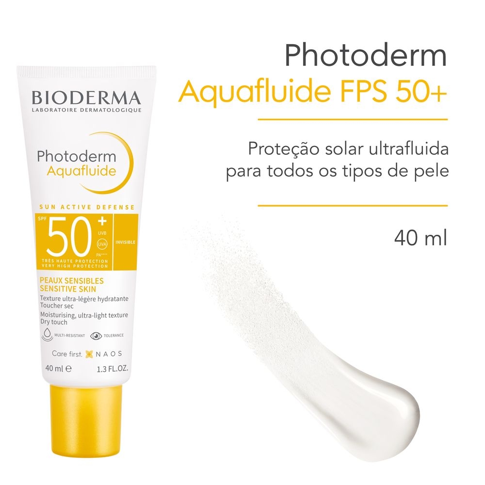 Protetor Solar Facial Bioderma Photoderm Max Aquafluide Sem Cor FPS 50+ com 40ml 40ml