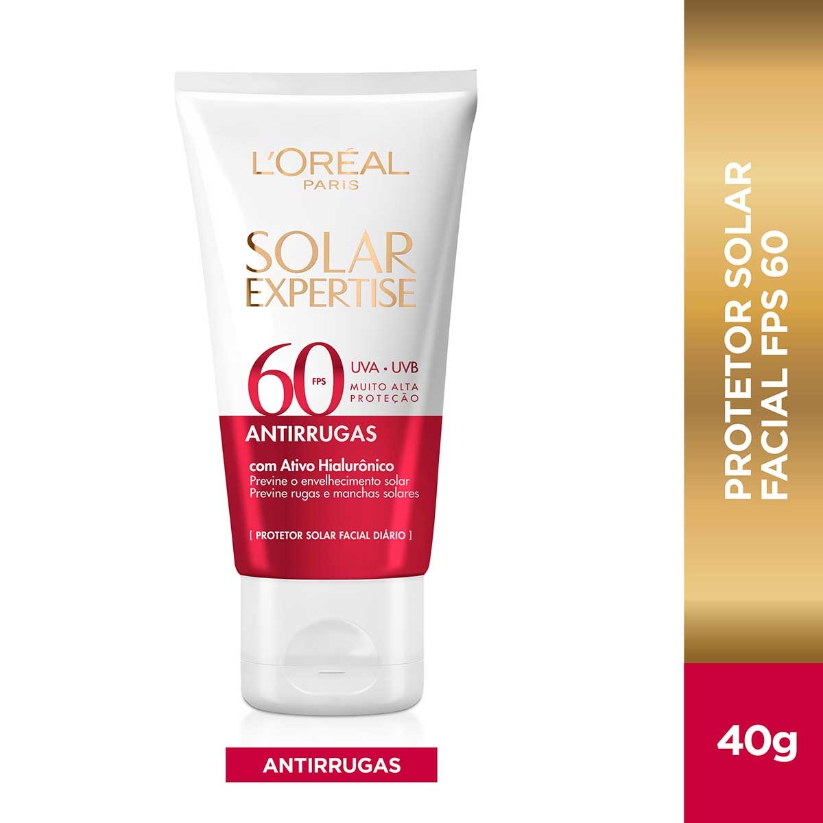Protetor Solar Facial L'Oréal Expertise Antirrugas FPS 60 40g Menor preço em Protetor Solar Facial L'Oréal Expertise Antirrugas FPS 60 40g