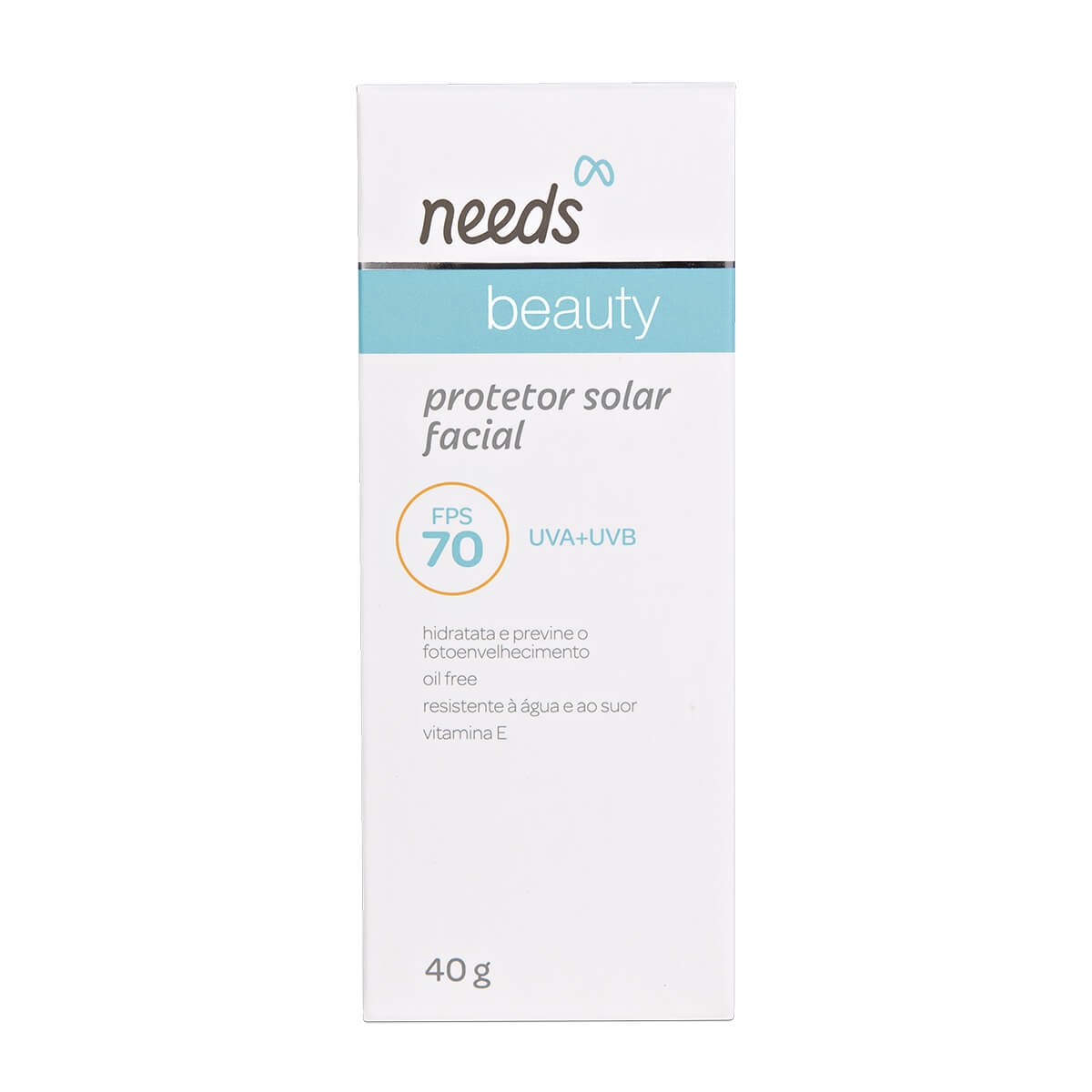 PROTETOR SOLAR FACIAL NEEDS BEAUTY OIL-FREE FPS 70 COM 40G