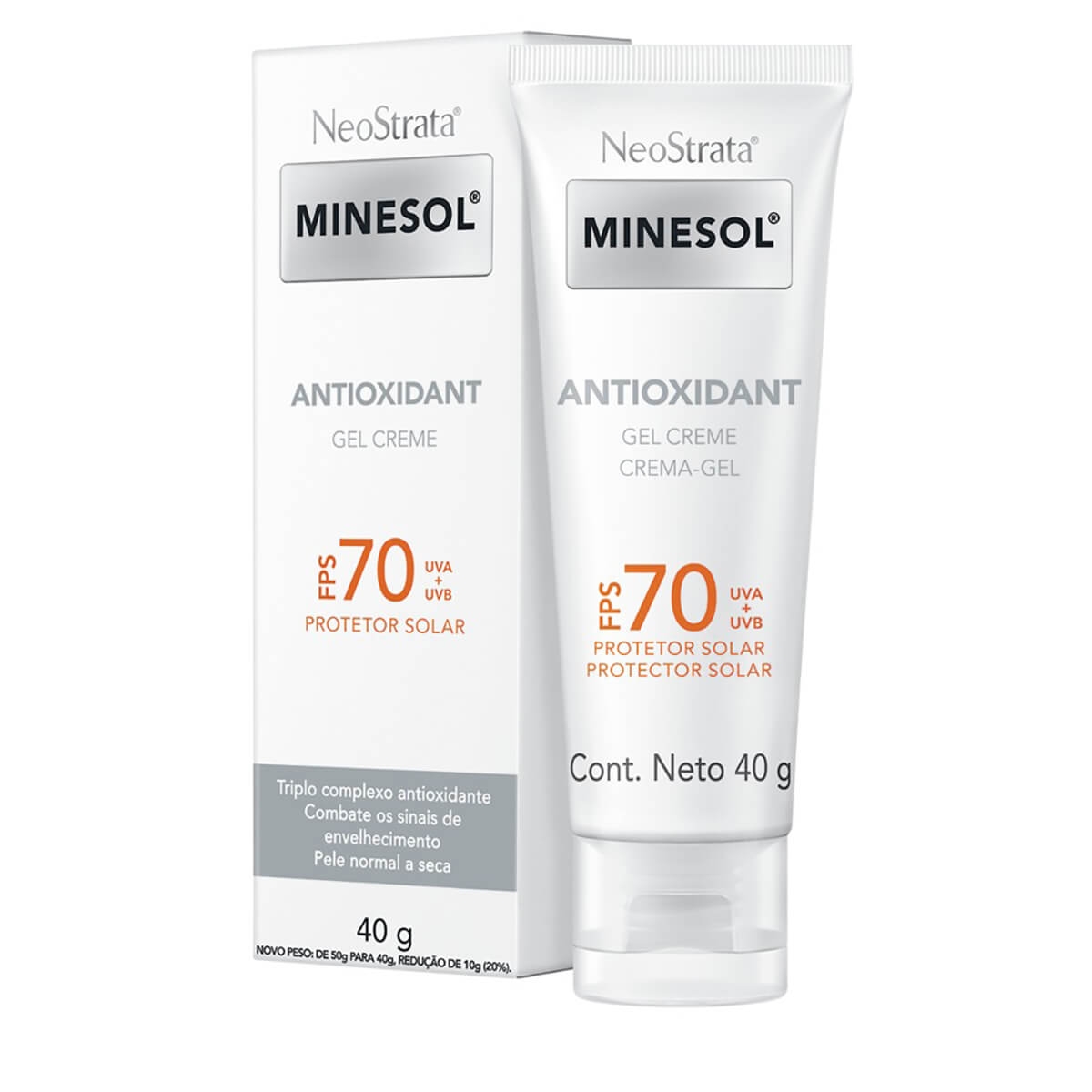 Protetor Solar Facial Neostrata Minesol Antioxidant FPS70 40g 40g