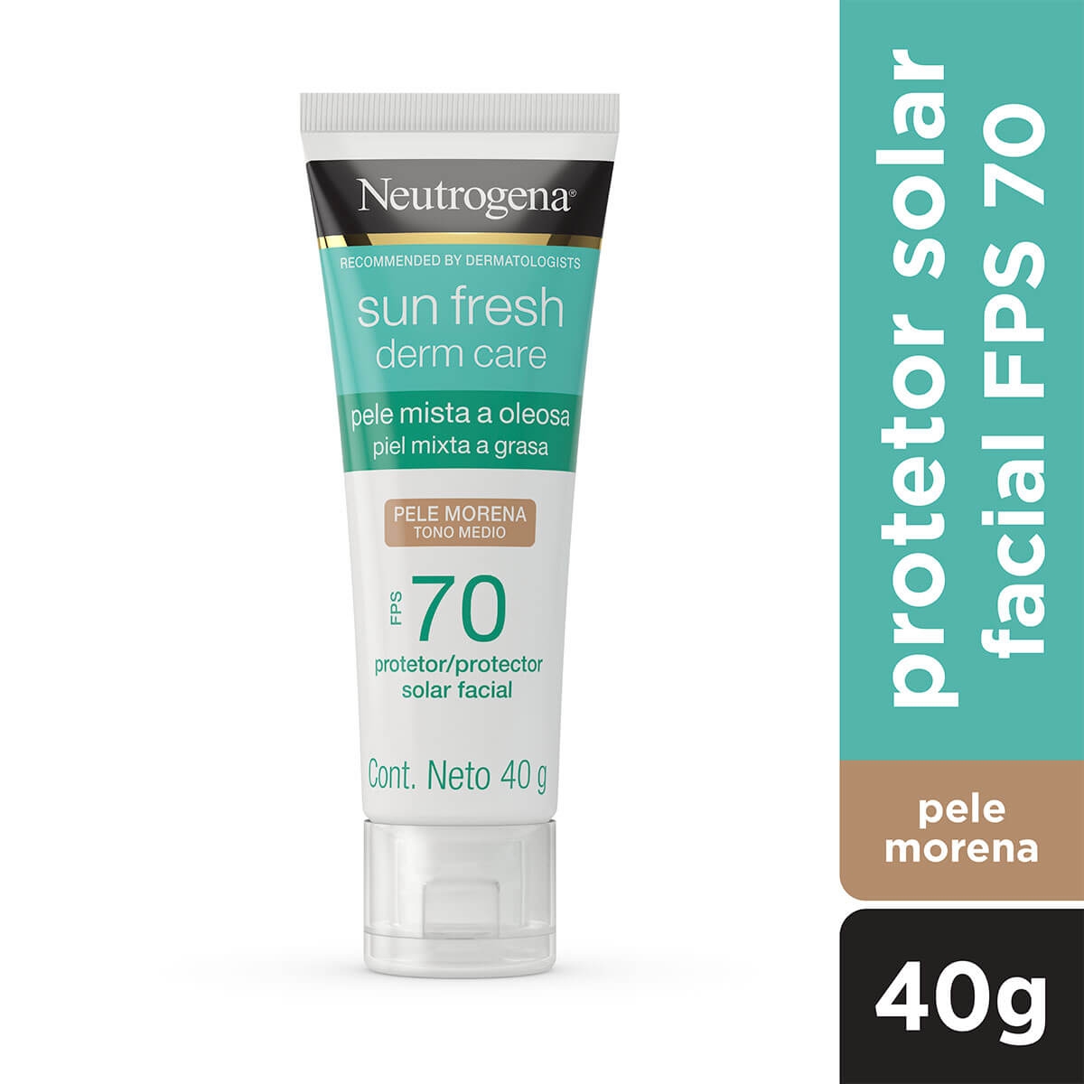 Protetor Solar Facial Com Cor Neutrogena Sun Fresh Derm Care Pele ...