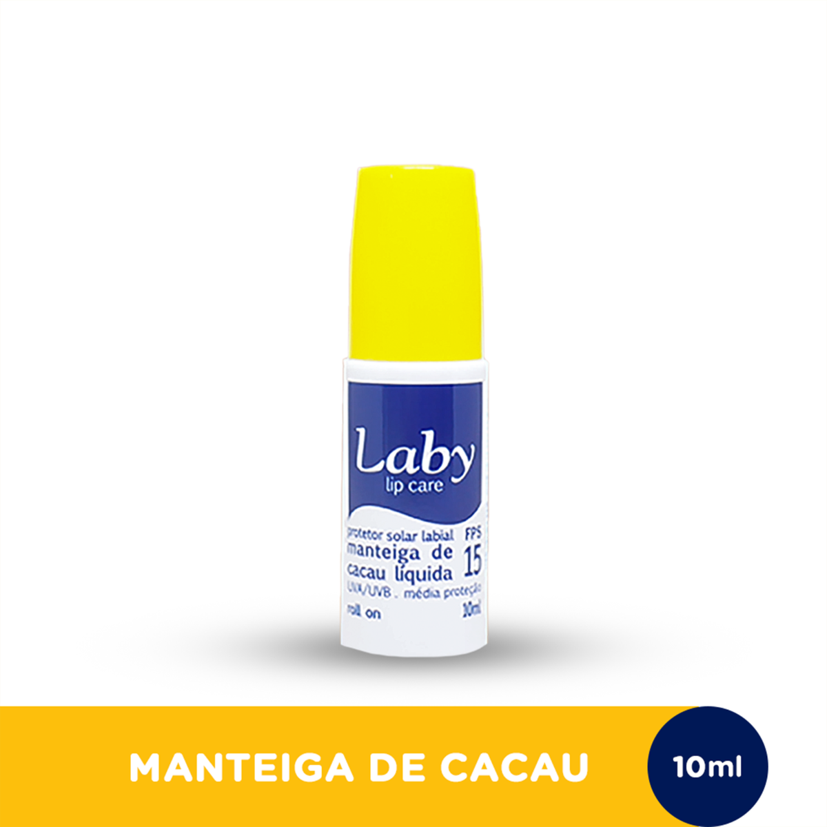 Protetor Solar Labial Laby Lip Care Manteiga de Cacau Líquida FPS 15 10ml