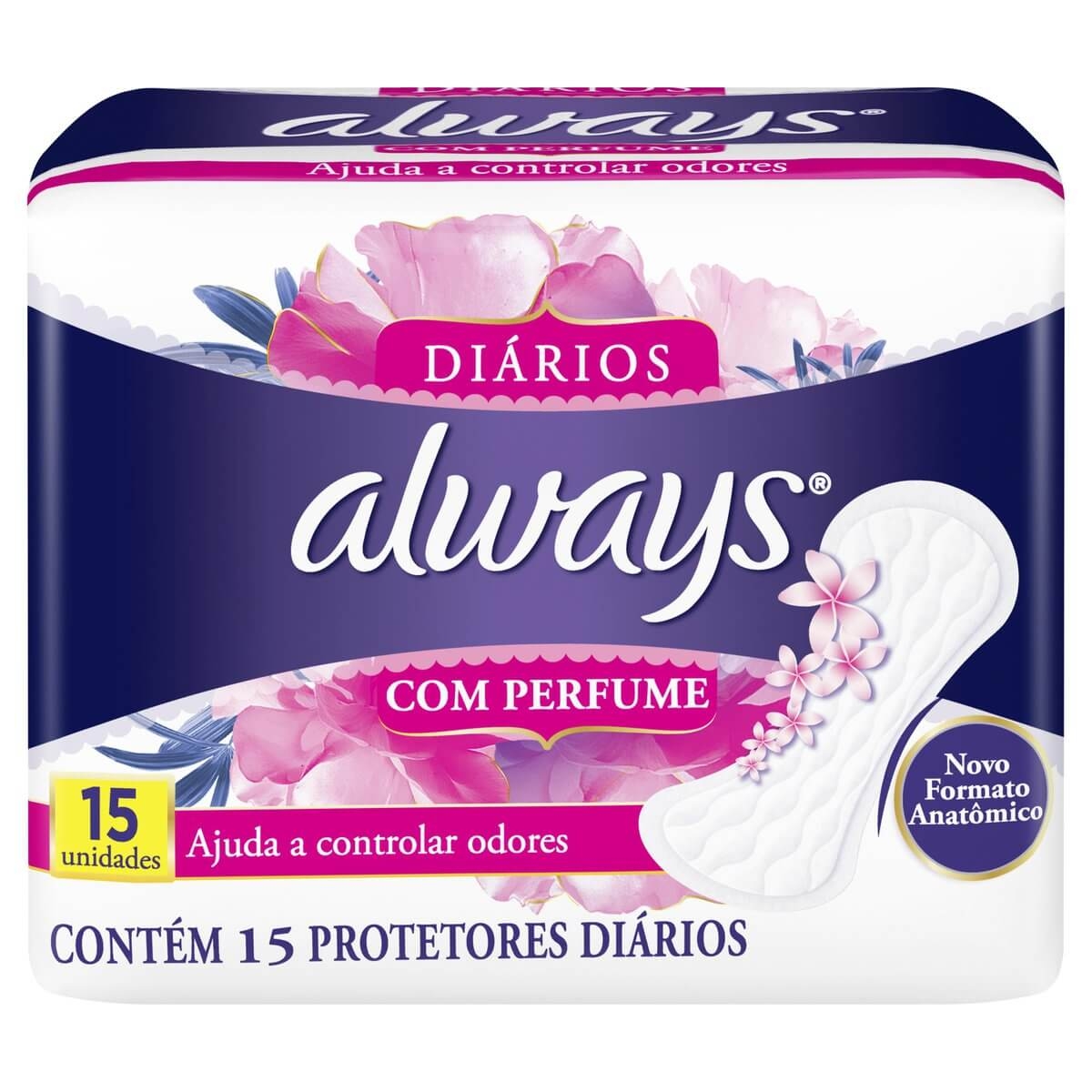 Protetor Diário Always com Perfume com 15 unidades