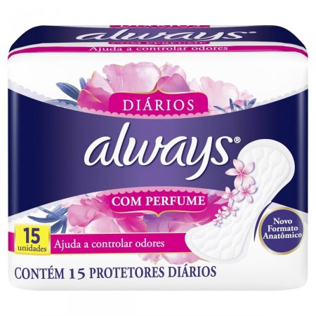 Protetor Diário Always com Perfume 15 Unidades | 