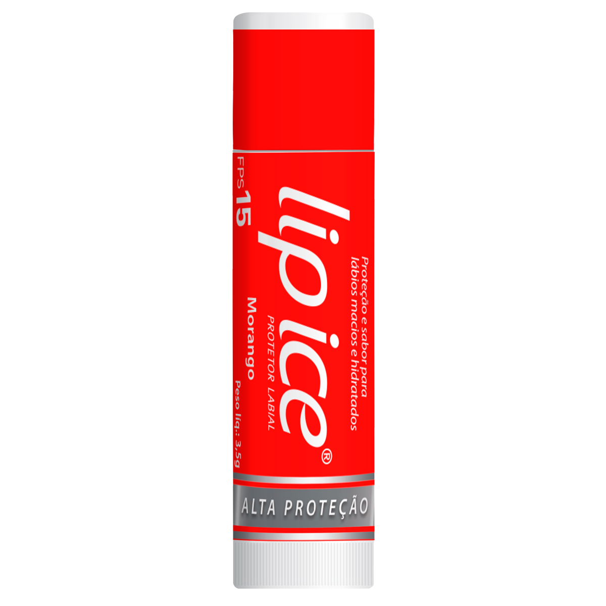 Protetor Labial Lip Ice Morango FPS 15 com 3,5g