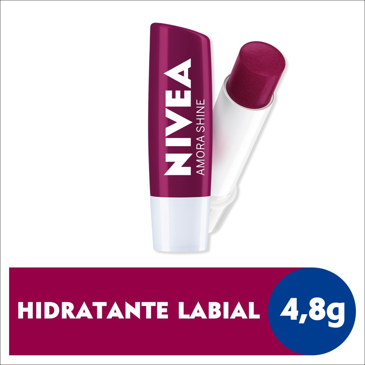 Hidratante Labial Nivea Amora Shine com 4,8g Droga Raia