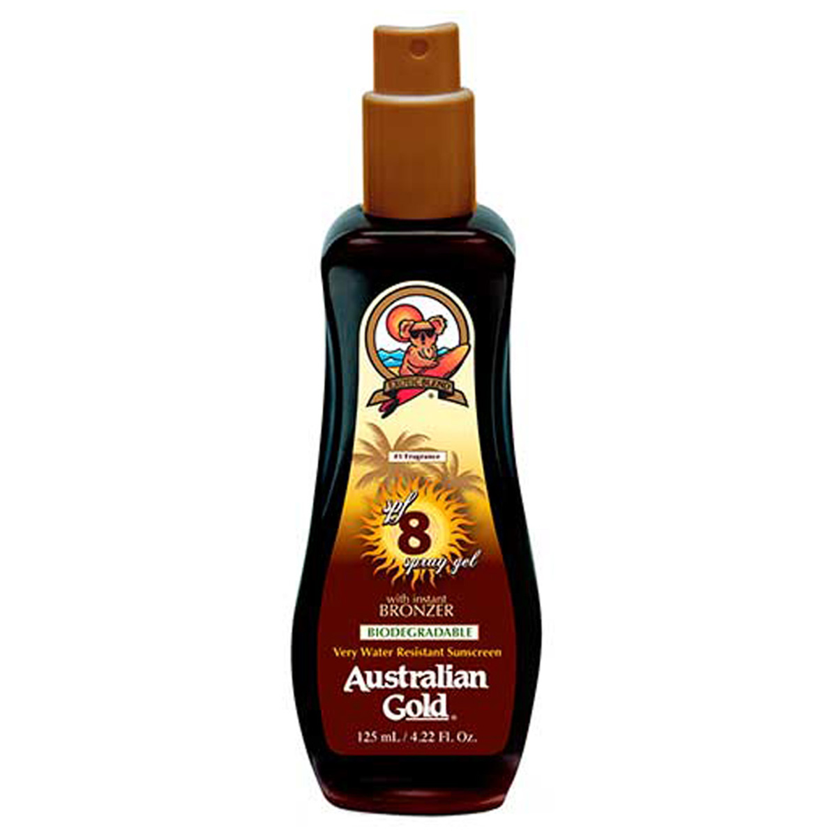 Bronzeador Australian Gold Gel Spray FPS 8 com 125ml Menor preço em Bronzeador Australian Gold Gel Spray FPS 8 com 125ml