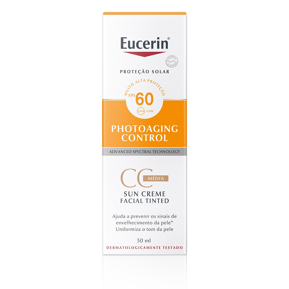 Protetor Solar CC Cream Médio FPS60 Eucerin 50ml