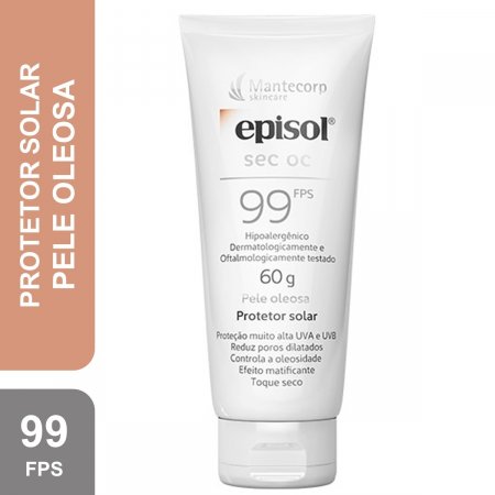 Protetor Solar Facial Episol Sec OC Pele Oleosa FPS 99 com 60g