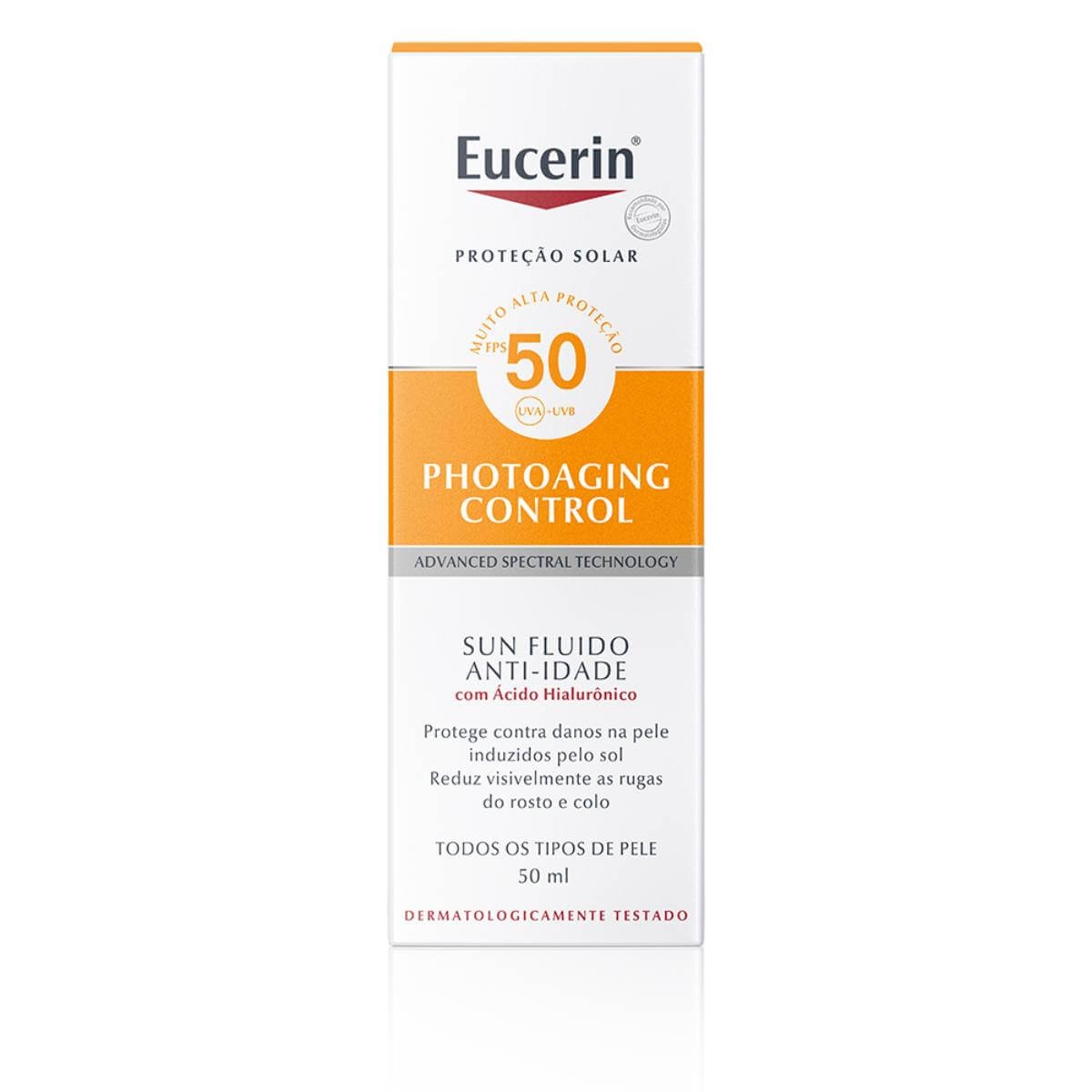 Protetor Solar Facial Eucerin Sun Fluido Anti-Idade FPS50 50g