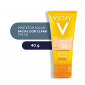 Protetor Solar Facial Vichy Idéal Soleil Efeito Base Cor Clara FPS 50 com 40g