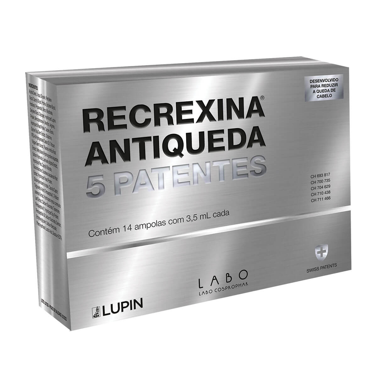 Recrexina Antiqueda 5 Patentes Lupin 14 Ampolas