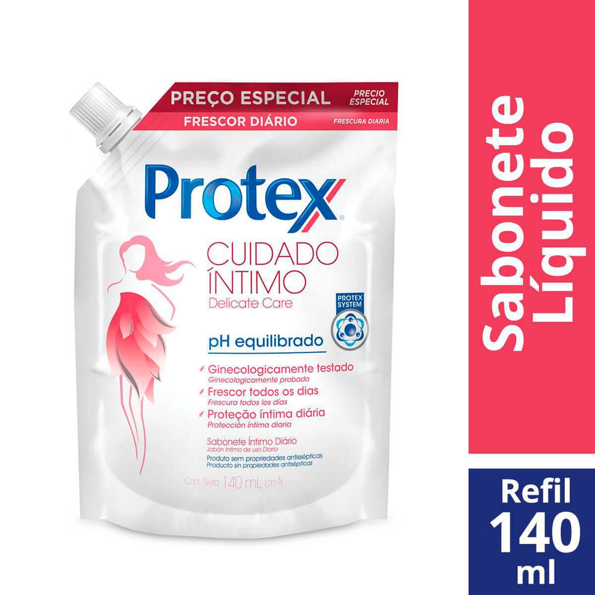 Refil Sabonete Líquido Íntimo Protex Delicate Care Menor preço em Refil Sabonete Líquido Íntimo Protex Delicate Care