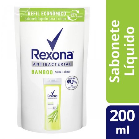 Refil Sabonete Líquido Rexona Antibacterial Bamboo com 200ml