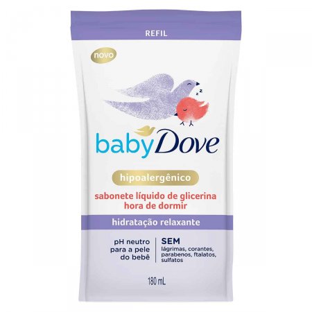 Refil Sabonete Líquido Baby Dove Hidratação Relaxante com 180ml
